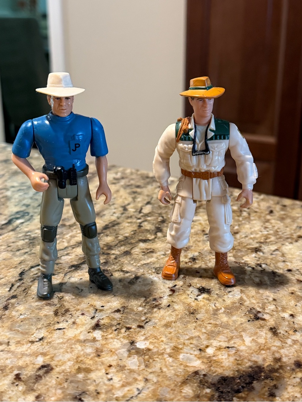 Jurassic Park & The Lost World 1997 Eddie Carr & 1993 Alan Grant 4.5" Figure Lot